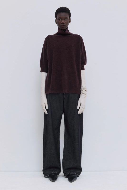 Christian Wijnants | Kahulu Shortsleeve Turtleneck Deep Plum