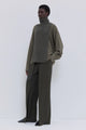 Christian Wijnants | Kawsar Ribbed Bib Turtle Neck Forest Melange