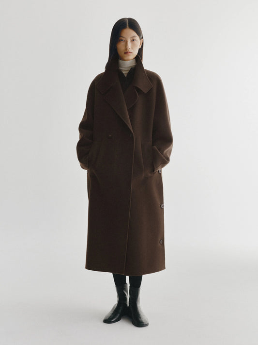 Lisa Yang | Doublé Button Coat Dark Oak