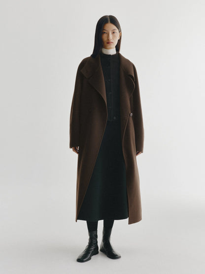 Lisa Yang | Doublé Button Coat Dark Oak