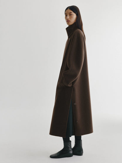 Lisa Yang | Doublé Button Coat Dark Oak