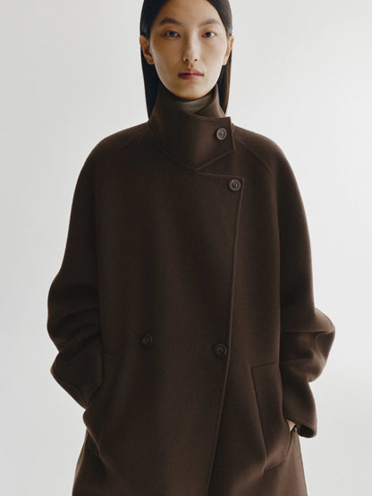 Lisa Yang | Doublé Button Coat Dark Oak