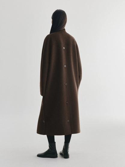 Lisa Yang | Doublé Button Coat Dark Oak