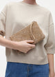 Studio AR | LIA Woven Gritty Suede Clutch