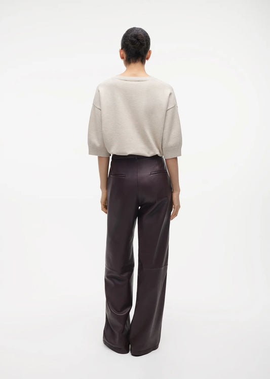 Studio AR | Leather Trousers Wine