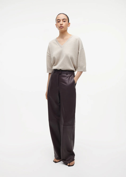 Studio AR | Leather Trousers Wine