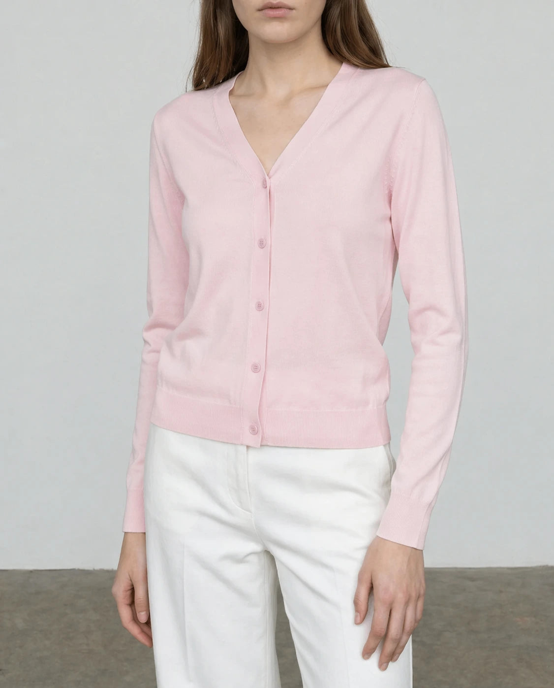 Nonchi cashmere Silk Cardigan roze