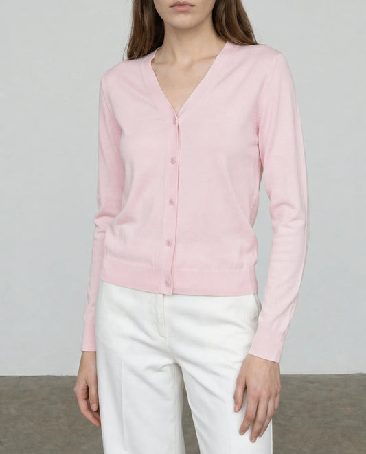Nonchi cashmere Silk Cardigan roze