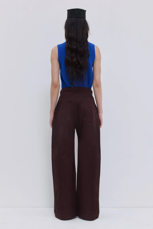 Christian Wijnants| Piros Barrel Leg Trousers Plum