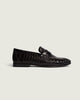 Posa | Penny Loafer Wrinkle Croco Burgundy