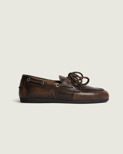 Posa | Boat Loafer Brushed Coffee