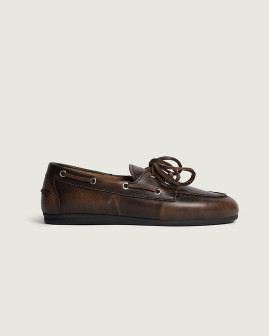 Posa | Boat Loafer Brushed Coffee