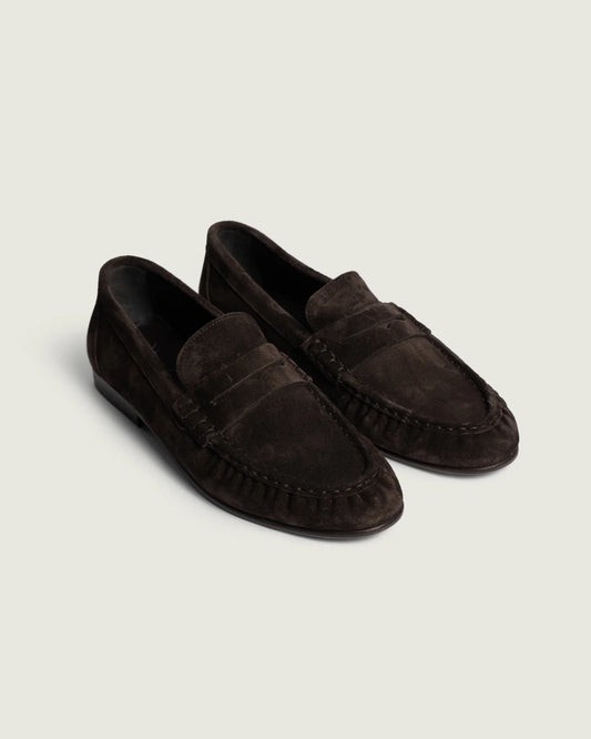 Posa | The Posa Penny Loafer Suede Brown