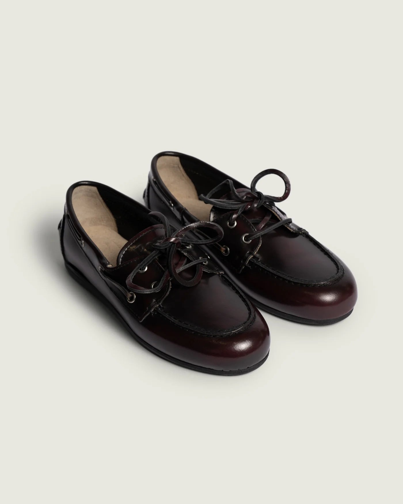 Posa | Boat Loafer Box Leather Burgundy