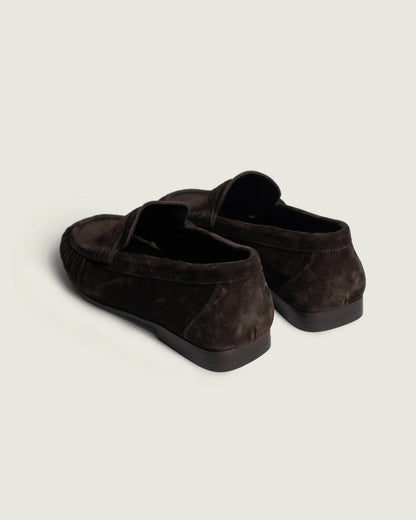 Posa | The Posa Penny Loafer Suede Brown