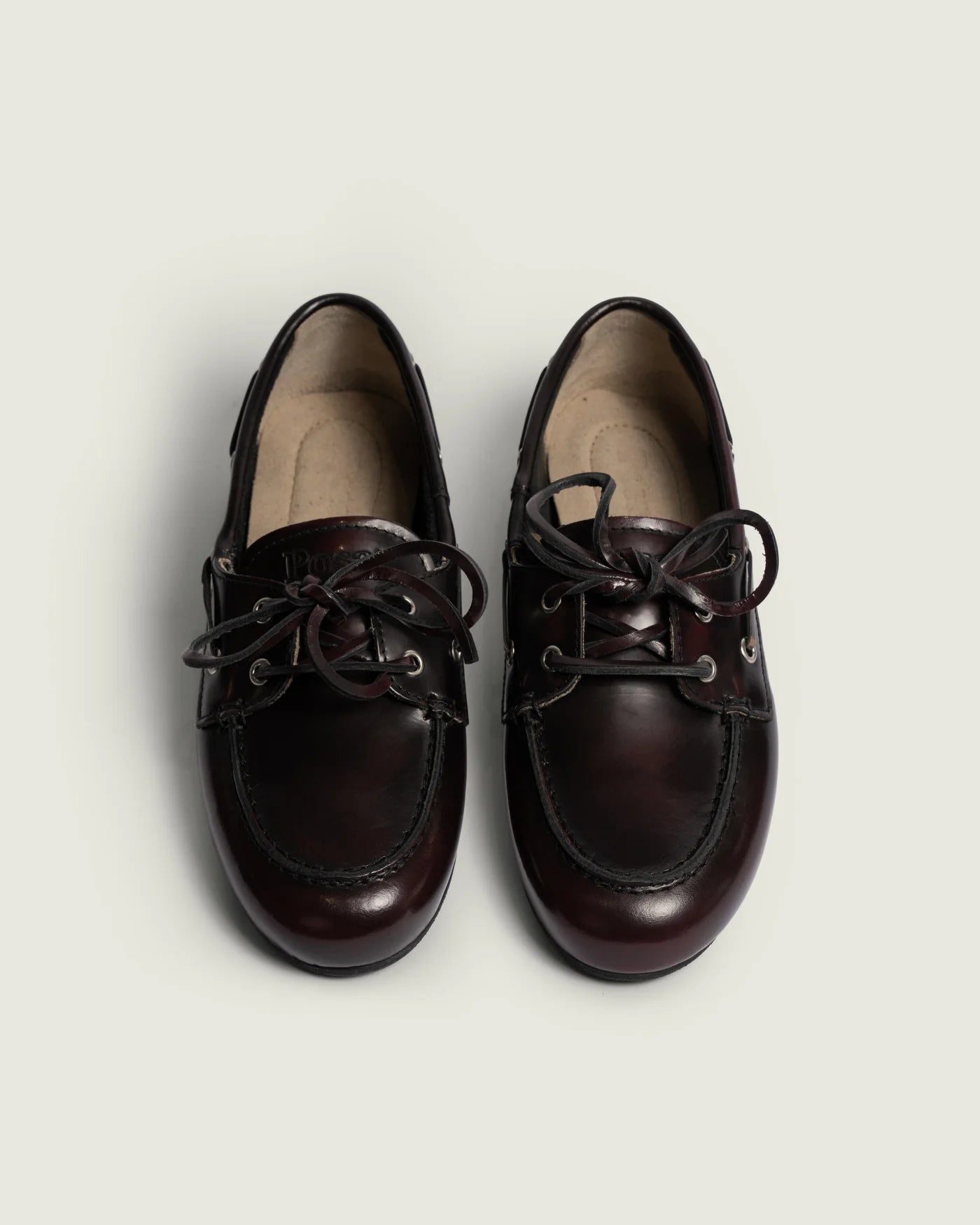 Posa | Boat Loafer Box Leather Burgundy