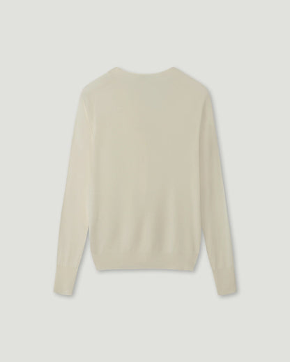 Nonchi | The Amélie Silk Cardigan Angel White
