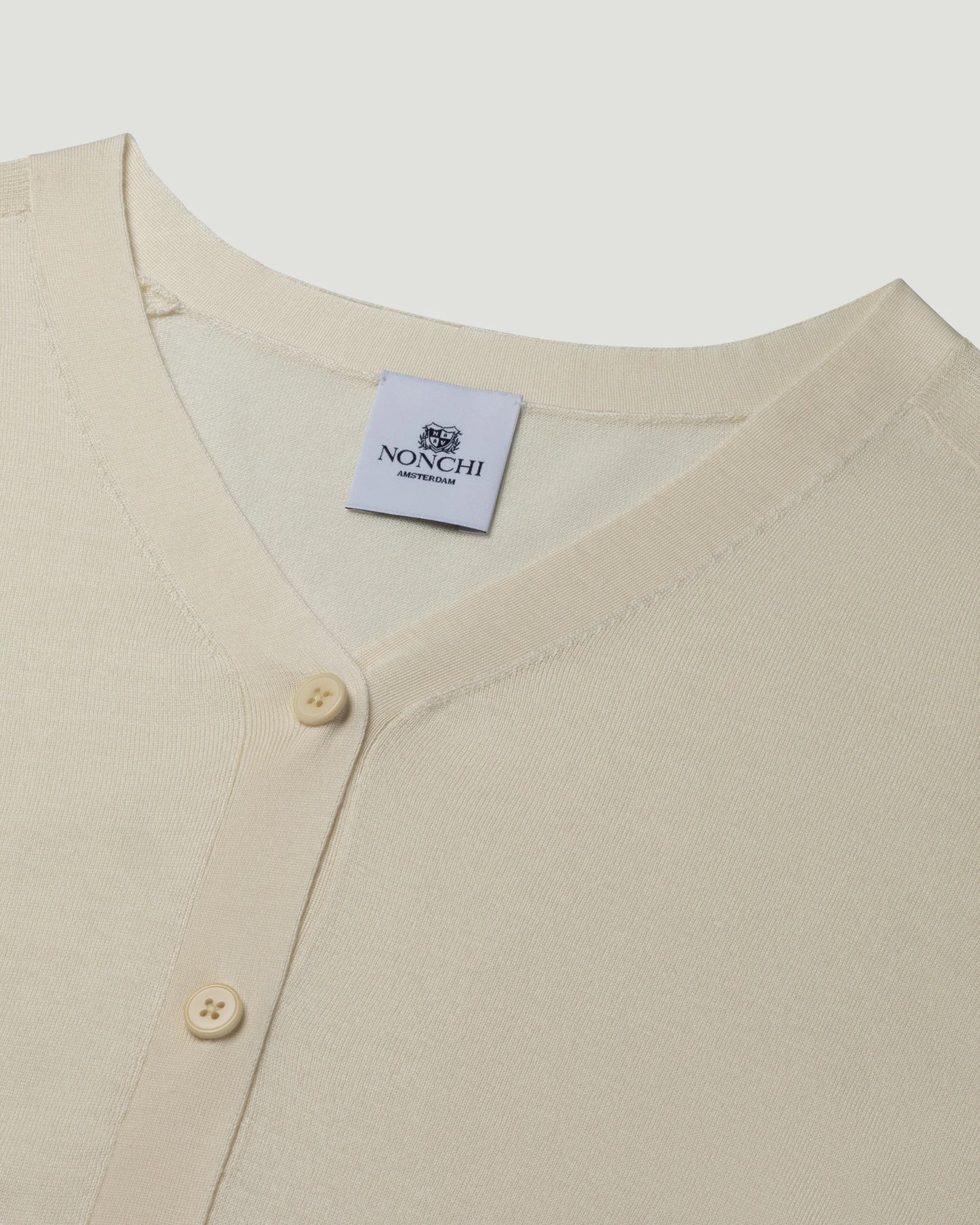 Nonchi | The Amélie Silk Cardigan Angel White