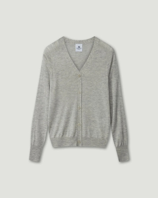 Nonchi | The Amélie Silk Cardigan Morning Mist