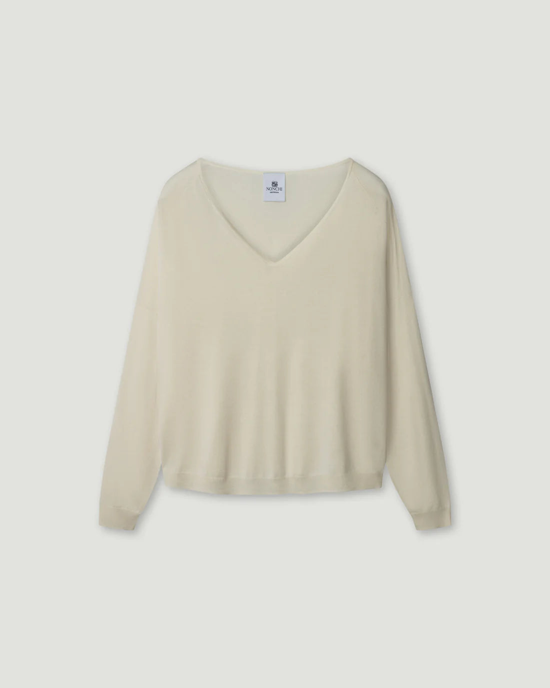 Nonchi | The Lavande Silk Sweater Cream White