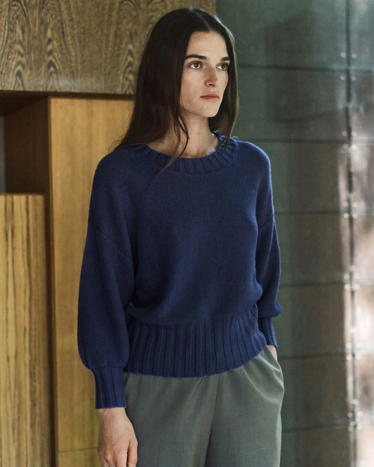 The Alva Sweater Nonchi Cashmere donkerblauw navy