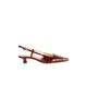 Cara Rosa | Slingbacks Bordeaux Croco