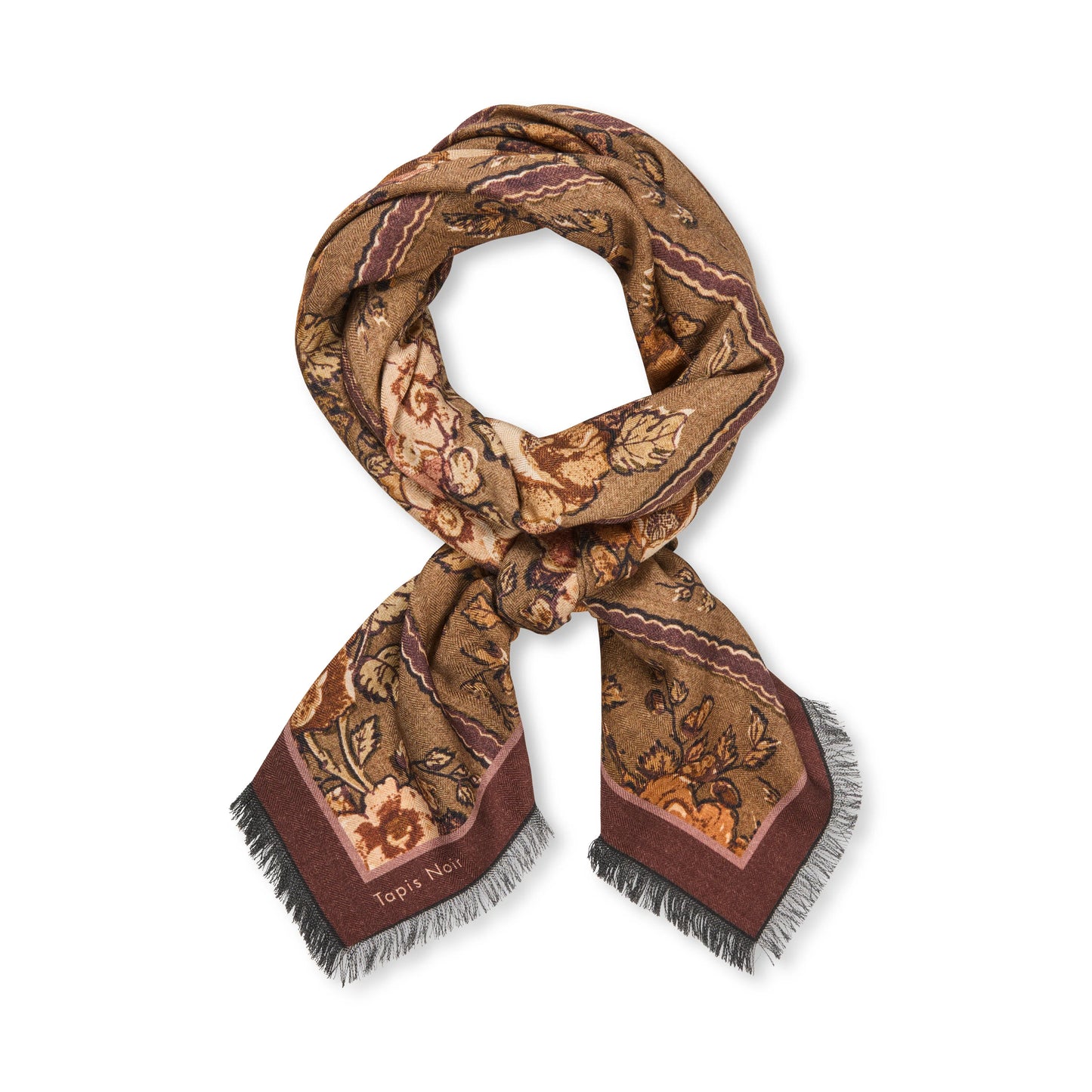 Tapis Noir | Wool Large Gaia Scarf Brown