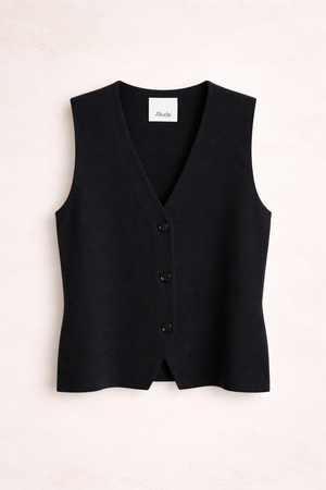 Allude | Knit Gilet Black
