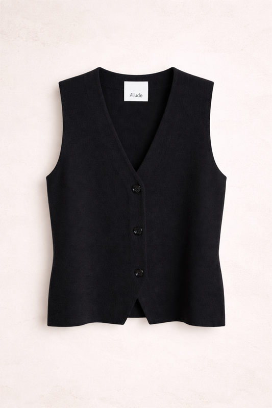 Allude | Knit Gilet Black
