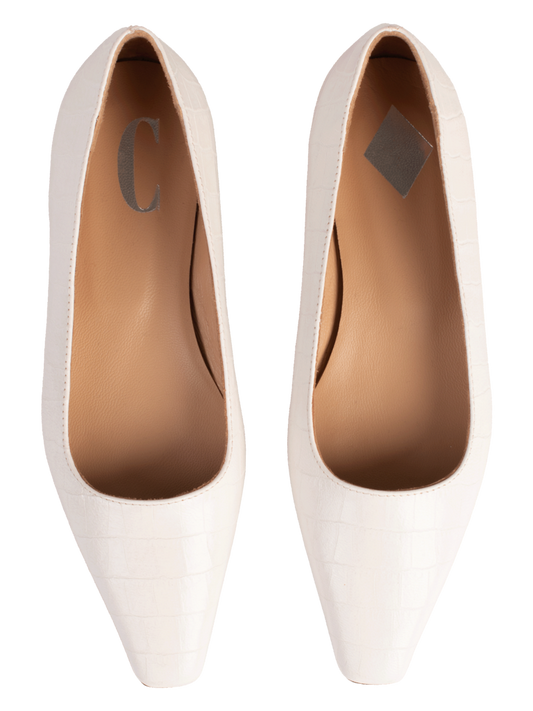 Cara Rosa | Ballerina Croco Cream