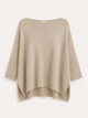 allude boat-neck cashmere pullover sweater beige