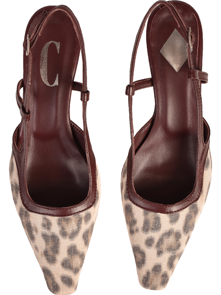 Cara Rosa | Katleen Slingbacks Bordeaux Leopard