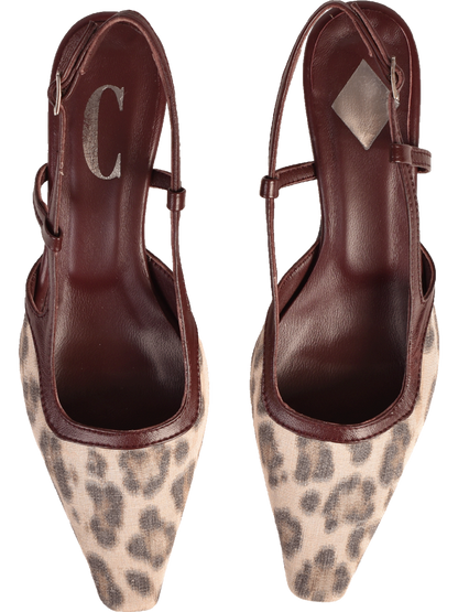 Cara Rosa | Katleen Slingbacks Bordeaux Leopard