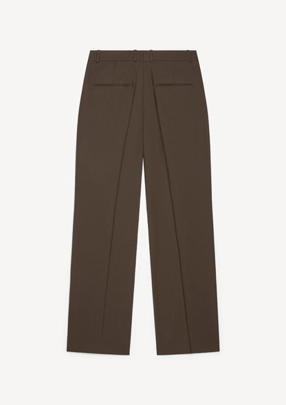 Herman | Tapered Wool Trousers Brown