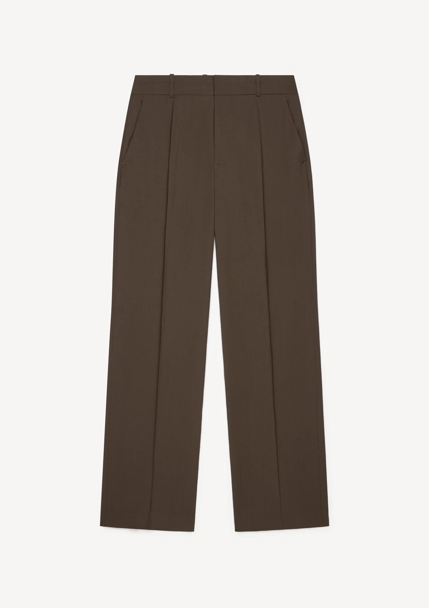 Herman | Tapered Wool Trousers Brown
