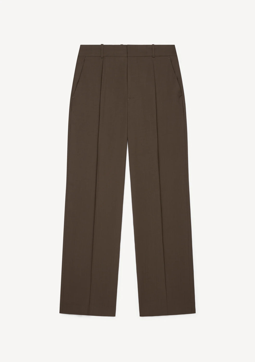 Herman | Tapered Wool Trousers Brown
