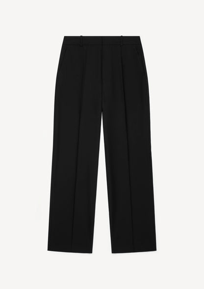 Herman | Tapered Wool Trousers Black