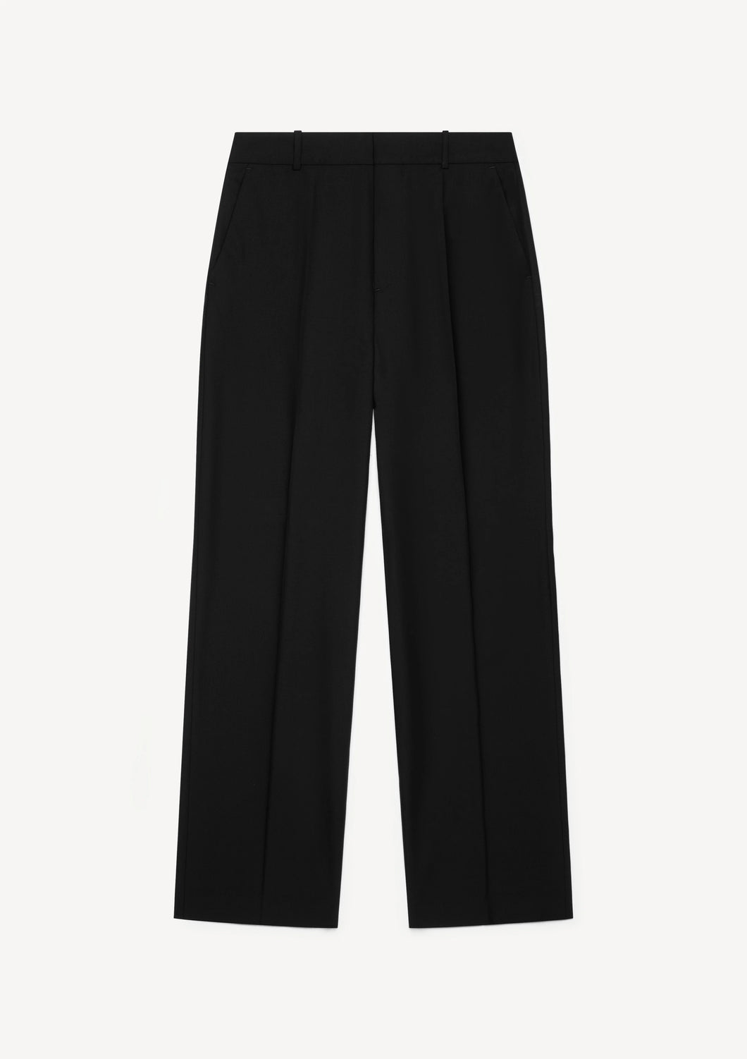 Herman | Tapered Wool Trousers Black