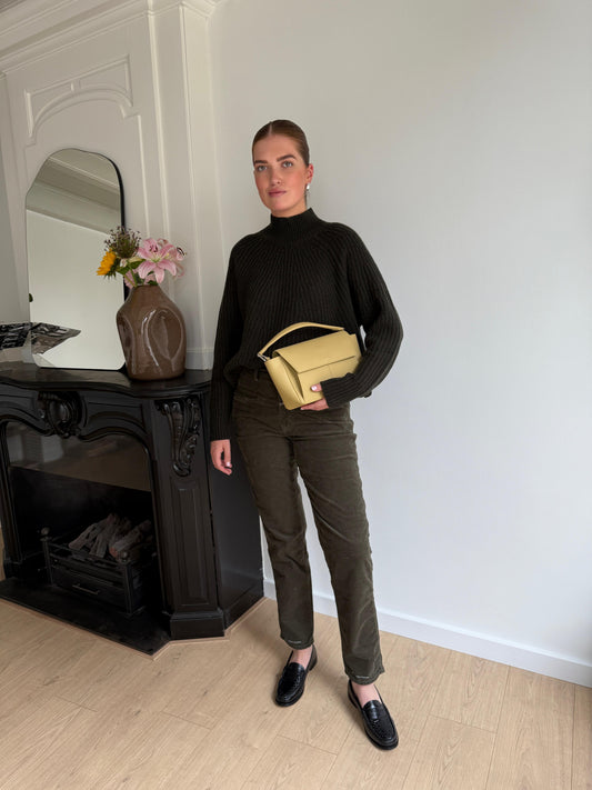 Closed | Pedal Pusher Dark Green Corduroy