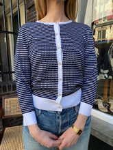 Afbeelding in Gallery-weergave laden, Allude | Cardigan Blue/White
