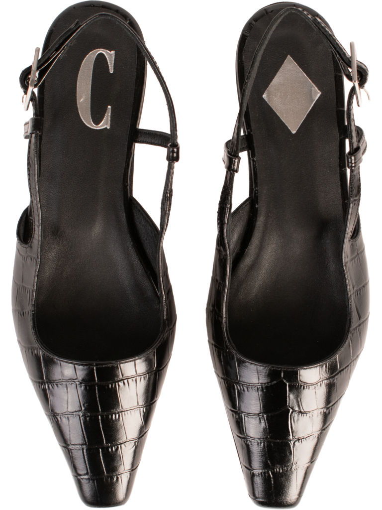 Cara Rosa | Slingbacks Black Croco