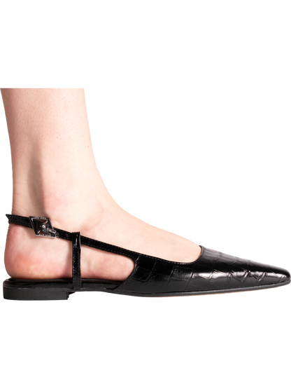 Cara Rosa | Slingbacks Black Croco