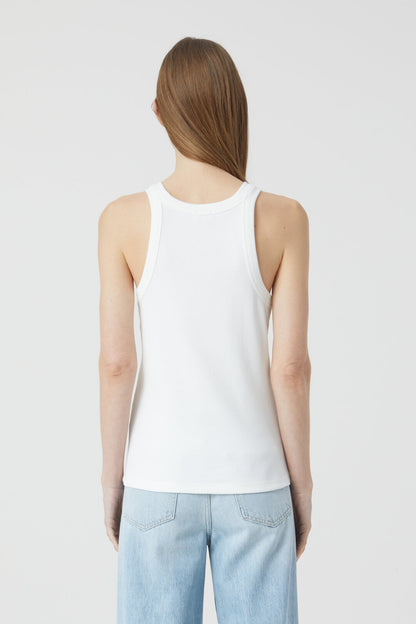 Closed Rib Jersey Tanktop Ivory