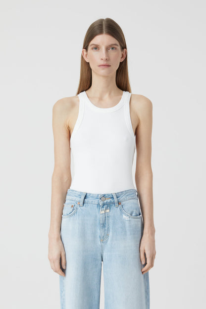 Closed Rib Jersey Tanktop Ivory
